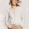 Spring Cardigans For Women Offical Lady Solid Vnec