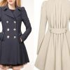 Spring Fall Trench Coat For Women Streetwear Turn-