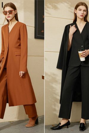 Spring Offical Lady High Waist Women Suit Pant Cau