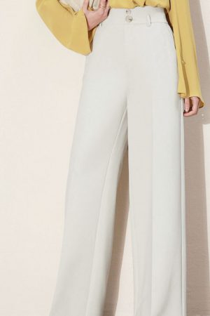 Spring Pants For Women Office Lady High Waist Wide