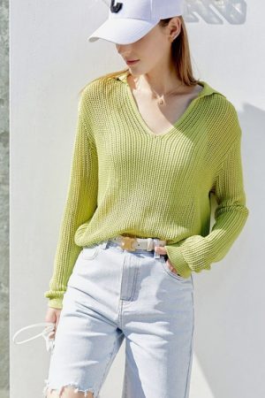 Spring Sweater For Women Fashion Hollow Clothing L