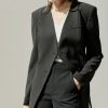 Spring V-Neck Suits For Women Sashes Slim Solid St