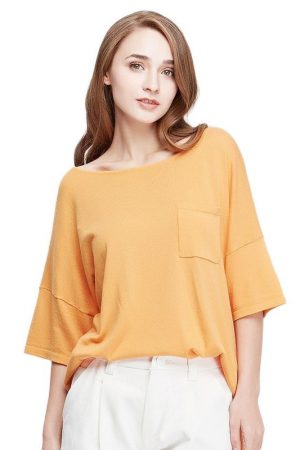 Spring Women Basic Three-Quarter Sweater Knitted S