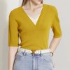 Spring Women Knitted Tops Fashion V Neck Pullover
