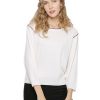 Spring Women Solid Short Sweaters O-Neck Tops Fash