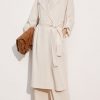 Spring Women's Trench Coat Offical Lady Solid Lape