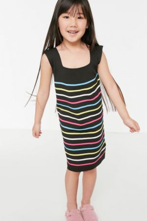 Striped Girls Knitwear Dress Tkdss22el2767
