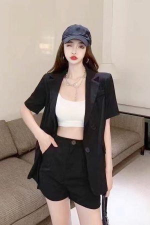 Suit, Jacket, Shorts, Women's Two-Piece Suit, Rose