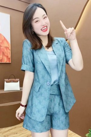 Suit Temperament Suit Shorts Two-Piece Female Summ