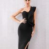 Summer Celebrity Party Bodycon Women Black Sleevel