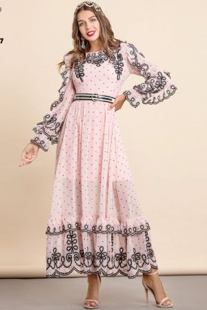 Summer Fashion Party Chiffon Dresses Women Full Sl