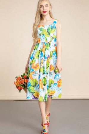Summer Fashion Runway Cotton Dress Women Bohemian