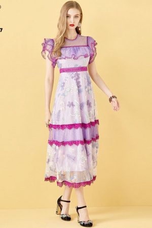 Summer Fashion Runway Elegat Party Dress Women Sho