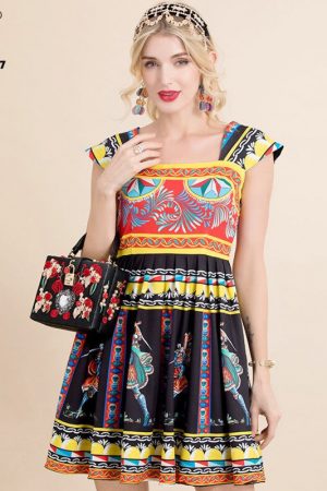 Summer Short Spaghetti Strap Dress Women's Sleevel