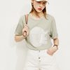 Summer Tshirt For Women Vintage Oneck Printed Loos