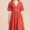 Summer Vacation Party Dress Women's V-Neck Hollow-