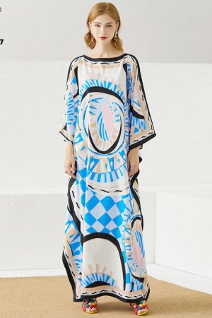 Summer Women Loose Long Dress Runway Designer Ladi