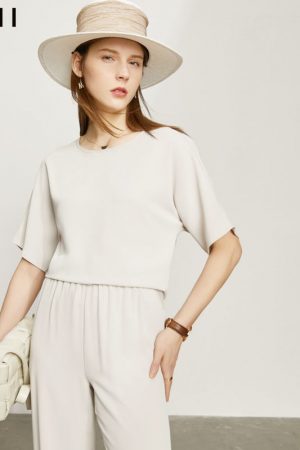 Summer Women's Fashionsold Separately Solid Oneck