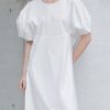 Summer Women's Long Dress Lantern Short Sleeve A-L