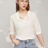 Summer Women's Polo Shirt Tops Offical Lady Solid