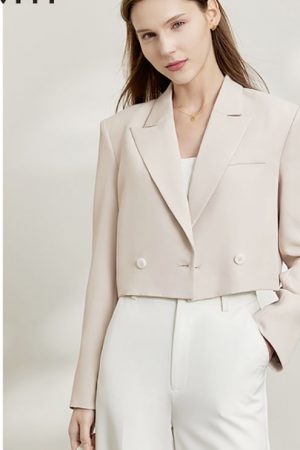 Summer Women's Suit Jacket Elegant Full Sleeve Str