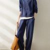 Sweater Suit Women's Leave Two Pieces Of Stitching