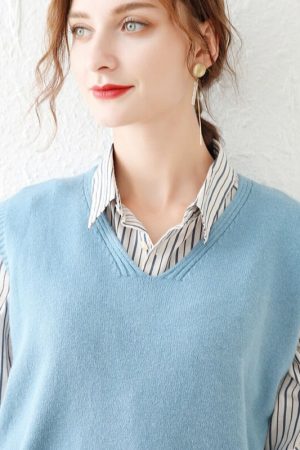 Sweater Vest Women Autumn Winter Knitted Sleeveles