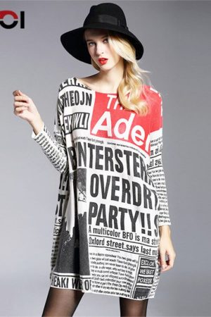 Sweater Woman Fashion Print Women Sweaters Slash