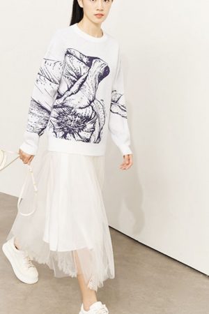 Sweater Women Autumn Gentle Elegant Office Lady O-