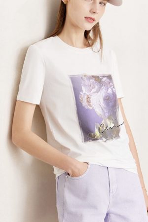 T-Shirts For Women Summer Loose O-Neck 100% Cotton