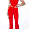 Top And Pants Set 2 Pieces Red Two Piece Sets Wome