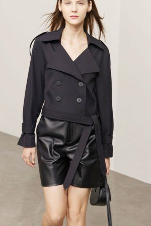 Trench Coat For Women Autumn Fashion Double Breast