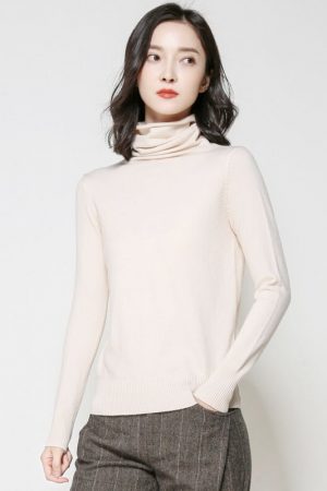 Turn-Down Collar Women Korean Warm Fashion Sweater