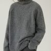 Turtle Neck Cashmere Sweater Women Korean Style Lo