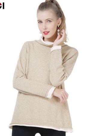 Turtleneck Winter Sweater Women Pullover Girls Top