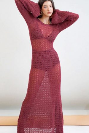 White Backless Hollow Out Crochet Swim Cover Up Pa