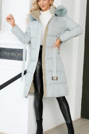 Winter Coat Women Long Solid Zipper Slim Thick Coa