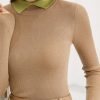 Winter Sweaters For Women Vintage Contrast Collar