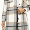 Winter Women's Fashion Plaid Brushed Long Coat Win