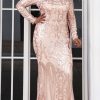 Women Dress Plus Size Maxi Vintage Prom Sequin Flo