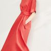 Women Dress Summer 100% Linen Niche Design Solid F