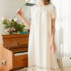 Women Lace Sleepwear Bride Long Nightgowns Female