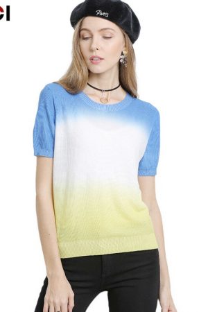 Women Summer Sweater T-Shirts Oversized Tee Short