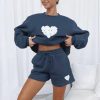 Women's 2 Pieces Lounge Sets Long Sleeve Sweater T