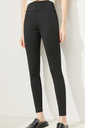 Women's Legging Fashion High Waist Black Pants War