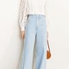 Women's Straight Jeans Autumn Loose Cotton Denim B