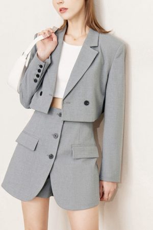Women's Suit Jacket Short Blazer Coat Autumn Slim