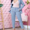 Women's Suits Set Two Pieces Solid Work Pant Busin