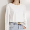 Women's T-Shirt Autumn Simple Loose Round Neck Ful