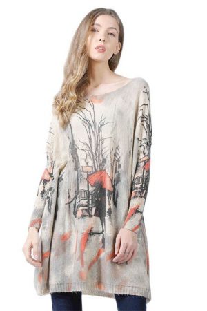 Wool Oversized Sweater For Women Warm Long Pullove